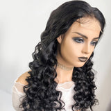 Loose Wave Brazilian  4*4 Pre Pluck HD Transparent Closure Human hair wigs 16-30inch