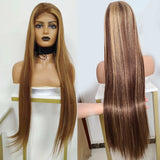 Piano Color 13*4 Lace frontal swiss lace wig human hair Raw Virgin Cuticle Aligned