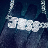 5 Letter Name Pendent Cuban or Tennis Link