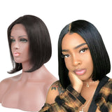 Lace frontal Bob Brazilian Wig- Pre Plucked HD Transparent Lace