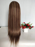 Piano Color 13*4 Lace frontal swiss lace wig human hair Raw Virgin Cuticle Aligned