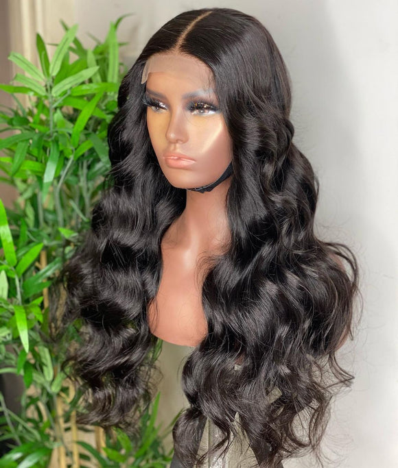 13*4 HD Body Wave Pre-Pluck Transparent Lace Frontal Human Hair Wigs 16-30 inch  Brazilian Hair