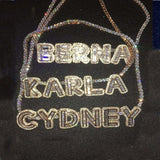 5 Letter Name Pendent Cuban or Tennis Link