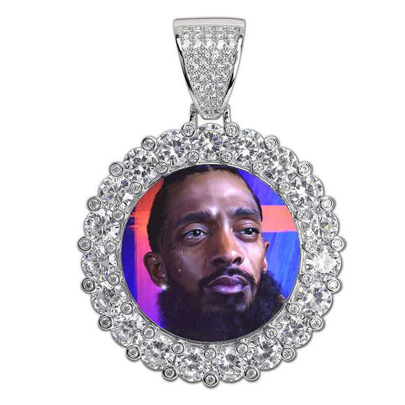 Silver Custom Picture Pendant Necklace
