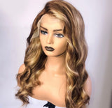 Piano Color 13*4 and 4*4 Brazilian Deep Wave Transparent Lace Wig