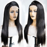 Straight Brazilian 4*4 HD transparent lace frontal human hair wigs 16-30 inch