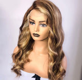 Piano Color 13*4 and 4*4 Brazilian Deep Wave Transparent Lace Wig