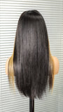 4*4 closure #27/black ombre Pre-Luck HDTransparent lace wig Virgin Cuticle