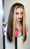 4*4 closure #27/black ombre Pre-Luck HDTransparent lace wig Virgin Cuticle