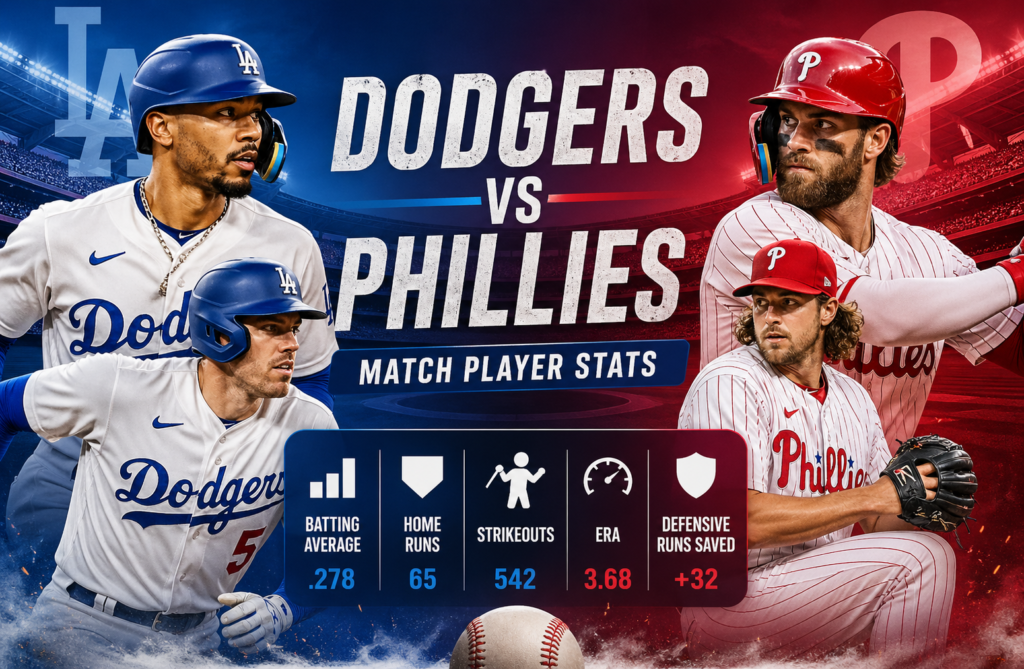 Dodgers vs Phillies Match Player Stats