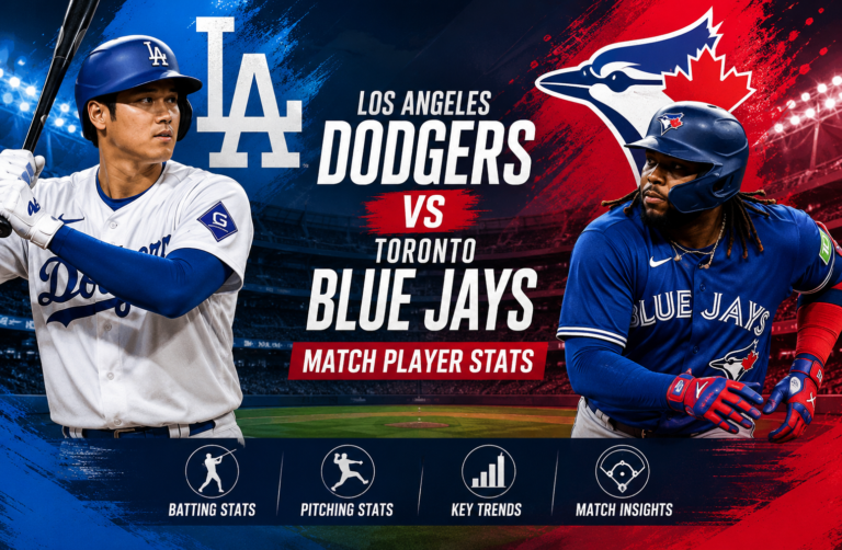 Los Angeles Dodgers vs Toronto Blue Jays Match Player Stats