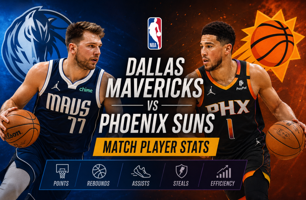Dallas Mavericks vs Phoenix Suns Match Player Stats