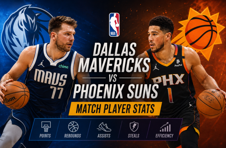 Dallas Mavericks vs Phoenix Suns Match Player Stats
