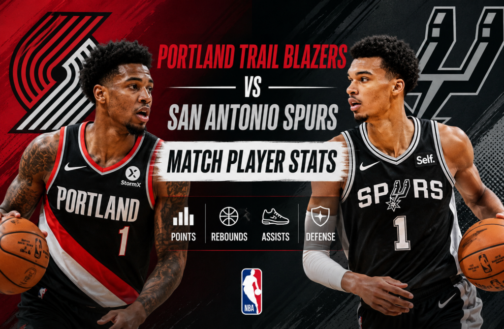 Portland Trail Blazers vs San Antonio Spurs Match Player Stats