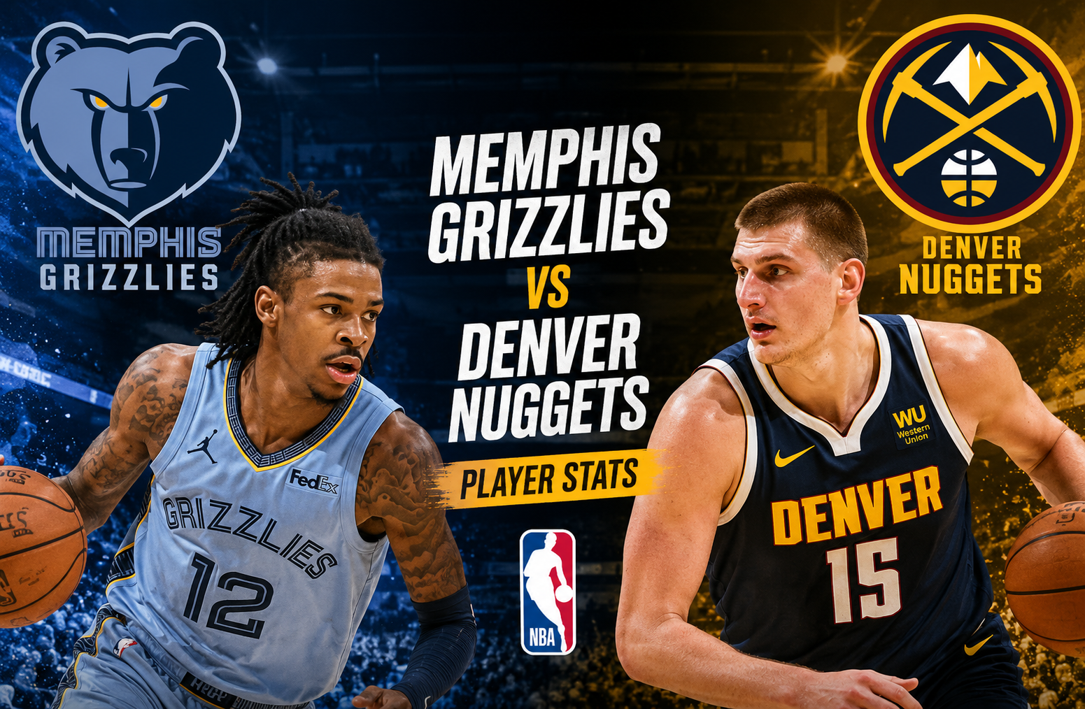 Memphis Grizzlies vs Denver Nuggets Match Player Stats