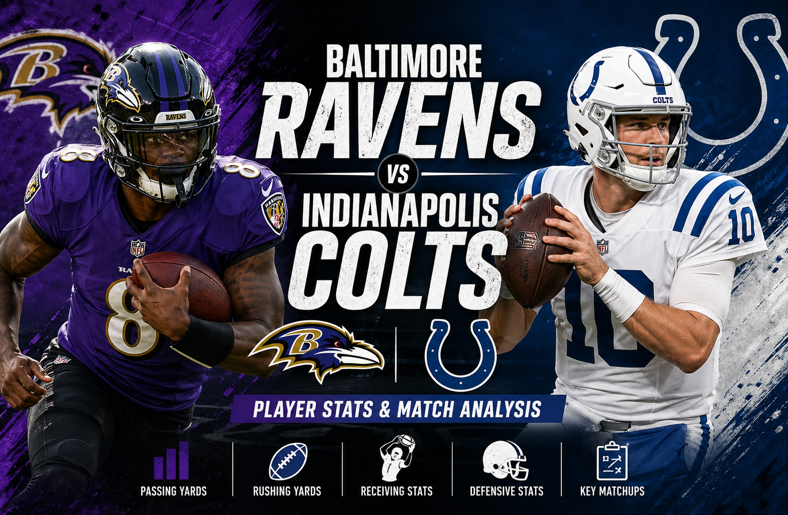Baltimore Ravens vs Indianapolis Colts Match Player Stats
