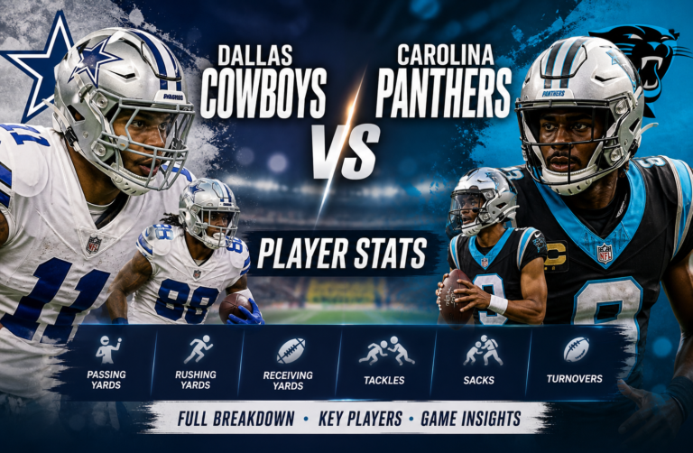 Dallas Cowboys vs Carolina Panthers Player Stats