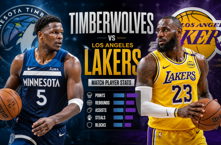 Timberwolves vs Los Angeles Lakers Match Player Stats