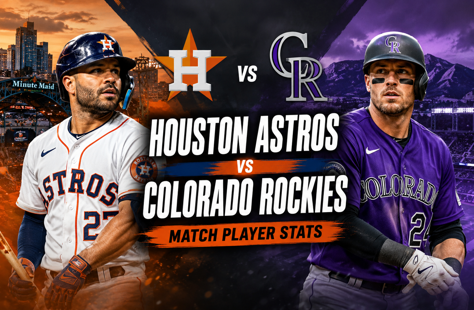Houston Astros vs Colorado Rockies Match Player Stats
